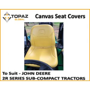 Miller Canvas are a leading specialist online retailer of Canvas seat covers to fit  JOHN DEERE 2R SERIES SUB-COMPACT TRACTORS.
