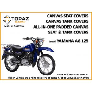 Australian Made ALL-IN-ONE Padded Canvas - Seat and Tank Cover to suit YAMAHA AG 125 from 2017 onw