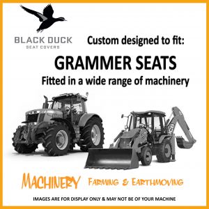 Black Duck seat covers to suit GRAMMER MSG722