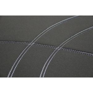 Quality affordable seat covers to suit TOYOTA AURION in Black Neoprene fabric.