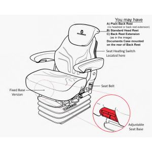 lack Duck seat covers to suit GRAMMER MSG722