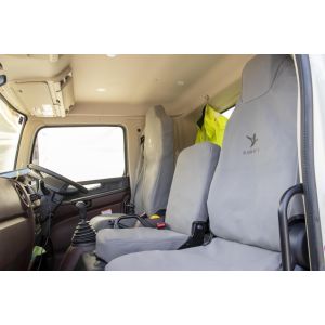 CUSTOM FIT BLACK DUCK 4ELEMENTS, CANVAS or DENIM SEAT COVERS offer maximum seat protection for your HINO 500 Series FC, FD, FE, FG, GH, GT, FL, FM with build dates from approximately mid-2019 onwards.
GREY CANVAS SHOWN.