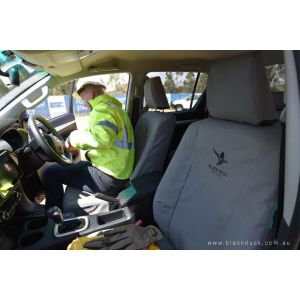 Black Duck Seat Covers suitable for 8GEN Toyota Hilux HX152ABC