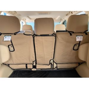 Black Duck Seat Covers Toyota Landcruiser 200 series Sahara (light sand canvas shown).