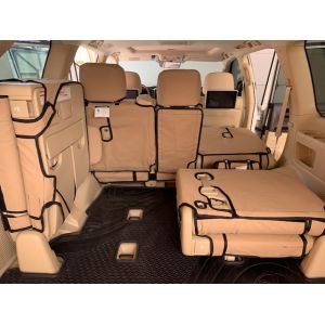 Black Duck Seat Covers Toyota Landcruiser 200 series Sahara (light sand canvas shown).