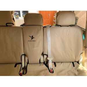 Black Duck Canvas Seat Cover Toyota 200 Series Sahara Row 2  Light Sand Canvas, Customer photo-2