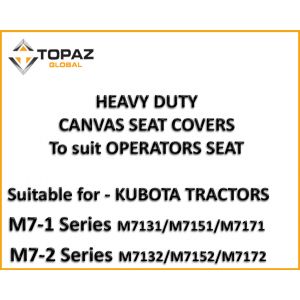 Canvas seat covers custom designed to suit  M7-1 and M7-2  Series KUBOTA TRACTOR