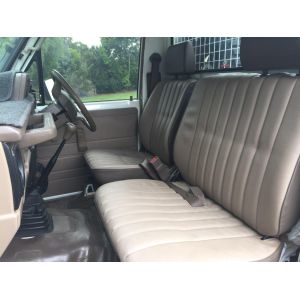 Affordable Tradies TOUGH Poly Canvas seat covers Suitable for Toyota Landcruiser 75 series.