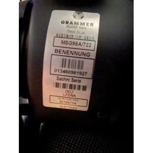 Miller Canvas is one of Australia's leading online retailers of Black Duck® SeatCovers for LIUGONG LOADERS 835, 842, 856 Artic Loaders fitted with a GRAMMER MSG722.