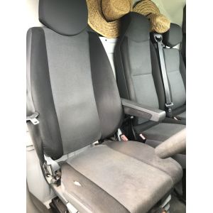 Suspension Driver Seat & Passenger 3/4 Bench Master X62 Van / Cab Chassis. Black Duck Seat Covers.