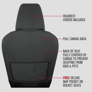 "TRADIES"  CANVAS SEAT COVERS suitable for  NISSAN NAVARA NP300 D23 DUAL CAB DX / RX / ST / ST-X - from 03/2015 - 10/ 2017.