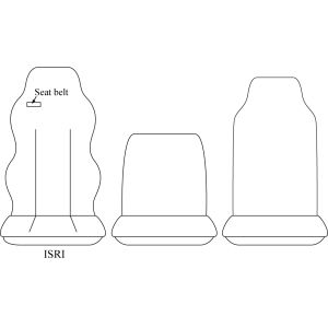Canvas seat covers to fit the driver ISRI6860 NTS2 + the static passenger seat and the small center seat.