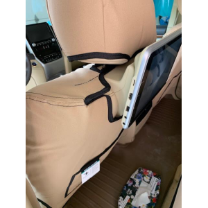 Black Duck Canvas and Black Duck 4 ELEMENTS Seat Covers suitable for Toyota Landcruiser 200 Series SAHARA Wagons. Light Sand Canvas shown.-4