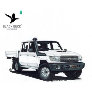 Black Duck® SeatCovers - Dual Cab  Front & Rear - TOYOTA LANDCRUISER 70 series VDJ79