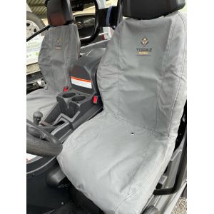 Miller Canvas is a specialist online retailer of Canvas seat covers to fit CF Moto  UTV U550 freshly fitted covers still showing the packaging wrinkles.