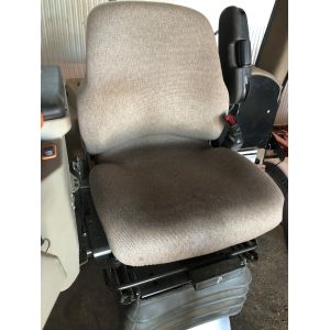 CONFIRM your seat by comparing the images these seats are used in a wide variety of machines, they may be upholstered in either by cloth or vinyl.
Machines including: New Holland SP Windrower, Case IH Headers, Case IH Tractors, Cat Backhoe Loaders, Macdon SP Windrower