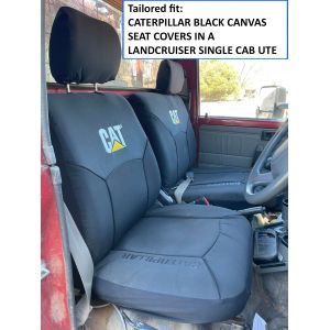 Custom-fit CAT CANVAS SEAT COVERS offer MAXIMUM protection for your seats and are suitable for  LANDCRUISER 75 SERIES Fj75 and HJ75.