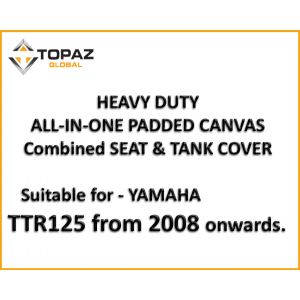 ALL-IN-ONE Padded Canvas SEAT & TANK COVER to suit  YAMAHA TTR1125 2008 onwards.