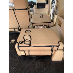 Black Duck Seat Covers - ROW 3 Rear Bench - suitable for TOYOTA LANDCRUISER 200 Series- Altitude, VX & Sahara Wagons., Light Sand Canvas.