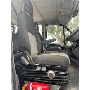 Driver & Passenger Buckets (pair) Iveco Daily Van (4x2 01/2008 - 12/2014) (4x4 01/2008 - 05/2016) Black Duck Canvas Seat Covers.