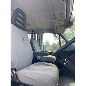Driver & Passenger Buckets (pair) Iveco Daily Van (4x2 01/2008 - 12/2014) (4x4 01/2008 - 05/2016) Black Duck Canvas Seat Covers.