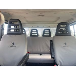 Driver & Passenger Buckets (pair) Iveco Daily Van (4x2 01/2008 - 12/2014) (4x4 01/2008 - 05/2016) Black Duck Canvas Seat Covers.