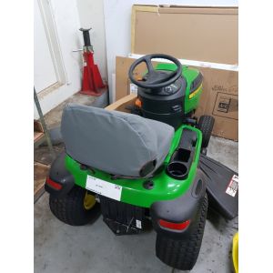 Heavy Duty Canvas Seat Covers to suit John Deere Ride On Mowers including X350 and X570  rear view of actual cover.