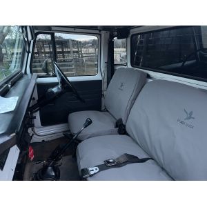 Black Duck Grey Canvas covers fitted to the later FJ 40 series dated from1979 onwards.