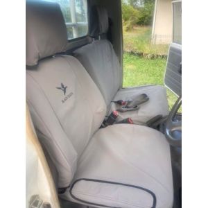 Black Duck Seat Covers  Toyota Landcruiser HZJ79 VDJ79 70 Series (please note: Reinforcing patches are an optional extra).