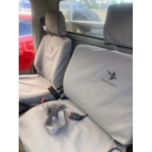 Black Duck Seat Covers  Toyota Landcruiser HZJ79 VDJ79 70 Series (please note: Reinforcing patches are an optional extra).