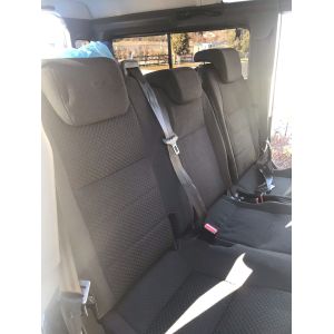 WAGONS ONLY Rear Bench 60/40 split Row Two -  Landrover Defender 2008-2016 Black Duck® Canvas Seat Covers