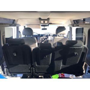 WAGONS ONLY Rear Bench 60/40 split Row Two -  Landrover Defender 2008-2016 Black Duck® Canvas Seat Covers