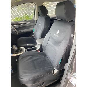Customer photo of Black 4ELEMENTS BLACK DUCK Seat Covers to suit LDV T60 Dual Cabs