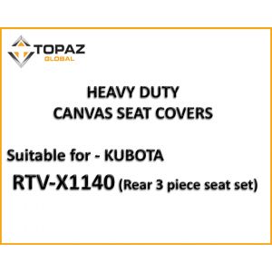 Canvas Seat Covers to fit RTV-X1140 KUBOTA RTV Rear Bench (3 piece seat)
