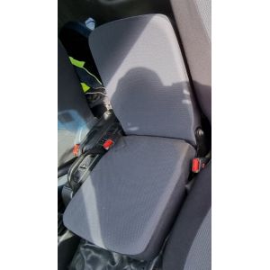 Driver Air Suspension Hiback Bucket with Seat Belt provision (ISRI 6860) and Static Passenger Hiback Bucket HINO 500 2012 - mid 2019 and 700 Series 2011+ Black Duck™ Canvas Covers