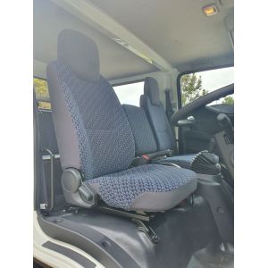 Black Duck Canvas Seat Covers to fit the FRONT & REAR seats in Isuzu NH Series Wide CREW Cabs