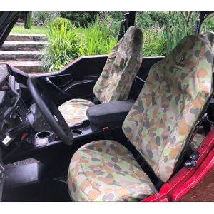 POLARIS GENERAL 1000 Heavy Duty Canvas Seat Covers (2 x bucket seats) OPTIONAL CAMO CANVAS SHOWN.