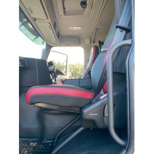 PASSENGER ONLY Hi-back bucket seat - no suspension - seat belt fixed to cab wall - has fold up seat base. Black Duck Canvas Seat Covers
