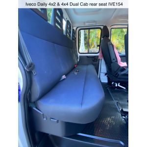 Black Duck seat covers for this rear seat in the IVECO DAILY Dual Cab can be added as an optionCab
