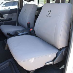Black Duck Seat Covers - COMBINED SET - Front Driver & Passenger Bucket + Rear Bench Seat - suitable for L/Cruiser 60 SERIES GXL