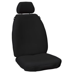 BLACK - EXPLORER - PREMIUM | FOAM BACKED | CANVAS SEAT COVERS suitable for TOYOTA HILUX from 10/2015 - current model