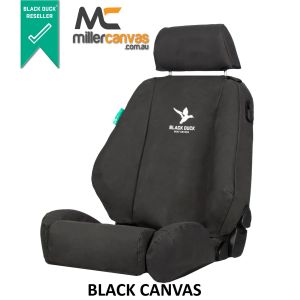 Black Duck SeatCovers Suitable for TOYOTA PRADO 250  - BLACK CANVAS.