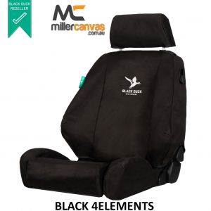 Black Duck SeatCovers Suitable for TOYOTA HILUX GR SPORT - BLACK 4ELEMENTS.