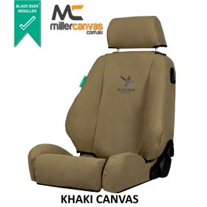 Black Duck SeatCovers Suitable for TOYOTA TUNDRA - KHAKI CANVAS.