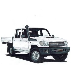 Black Duck® SeatCovers - Dual Cab  Front & Rear - TOYOTA LANDCRUISER 70 series VDJ79