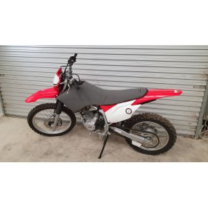 All-in-One Padded Canvas Seat and Tank Cover to fit CRF250F from 2019 onwards, with plastic radiator  shrouds on (As IN ORIGINAL STATE)  PART# AH388BP
