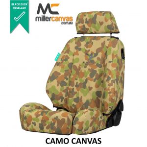 Black Duck SeatCovers Suitable for TOYOTA TUNDRA - CAMO CANVAS.