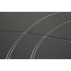 Black with Silver Stitching