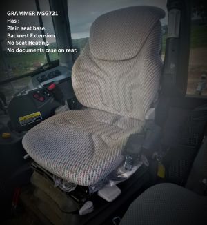 Topaz Global Canvas seat covers to fit KUBOTA M100X, M105X, M110X, M125X, M126X M135X -  M100GX, M110GX M126GX,  M135GX and M9540 Tractors MSG721MDCB