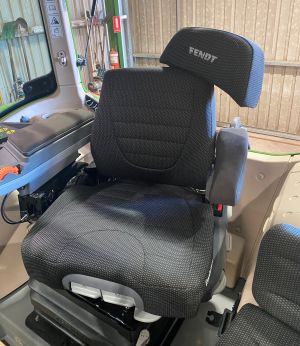 Black Duck Seat Covers to suit -  Grammer Maximo 'DYNAMIC PLUS' with special side swiveling headrest MSG971EL/741 image shows swiveling headrest